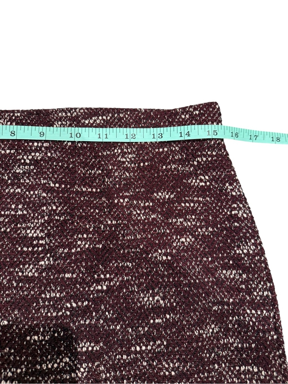 Ann Taylor Factory Burgundy Tweed Like Blazer and Skirt Set - Picture 12 of 16
